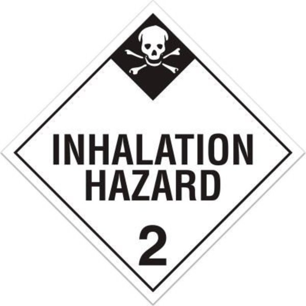 Top Tape And  Label. INCOM Class 2.3 Inhalation Hazard Adhesive Vinyl Placard - 100/Pkg TA230PS